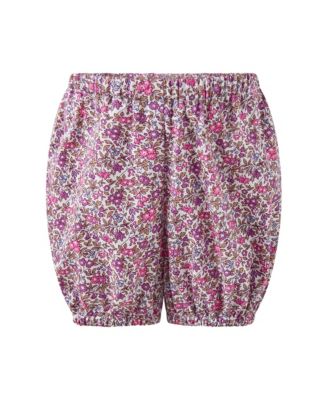  Girls' Floral Short Sleeves Smocked Dress and Bloomers - Baby