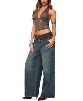 Jackie Stud & Grommet Halter Top