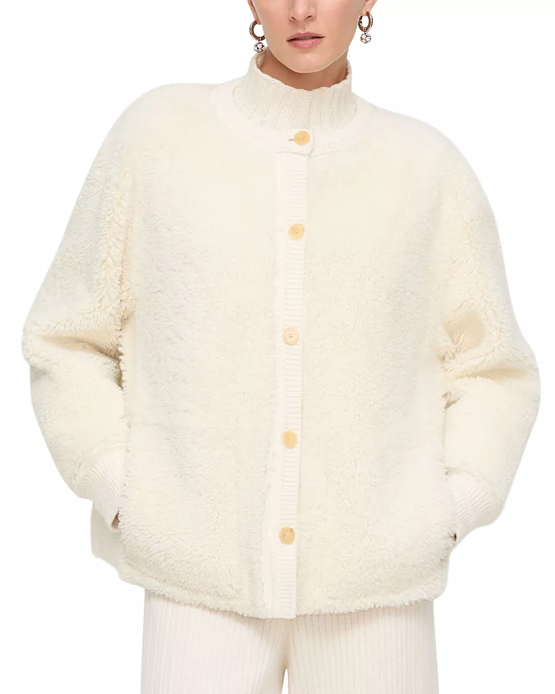 Lafayette 148 New York Reversible Shearling Jacket