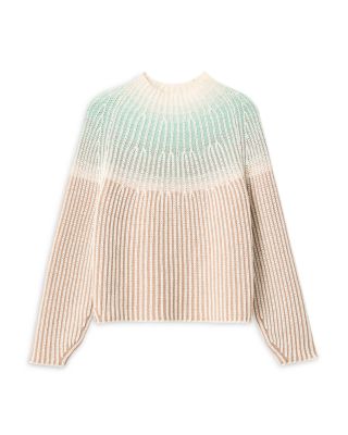 Cashmere Gradient Funnel Neck Sweater