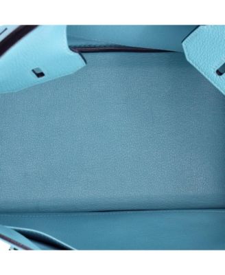 Birkin 30 Handbag Blue Togo with Palladium Hardware