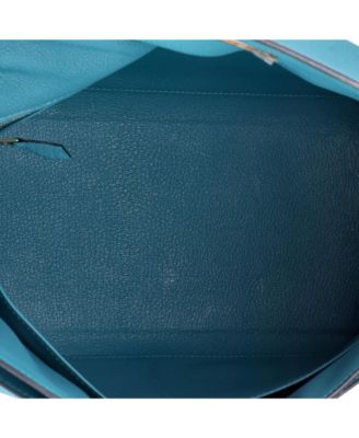 Kelly 35 Handbag Blue Togo with Gold Hardware