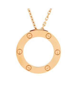  Love Pendant Necklace 18K Rose Gold, 16.5"