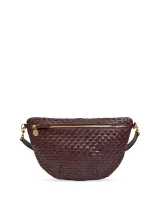 Grande Woven Checker Leather Fanny Pack
