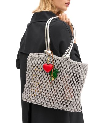 Sandy Metallic Macram&eacute; Tote