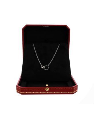  Love Interlocking Necklace 18K White Gold, 17.25"
