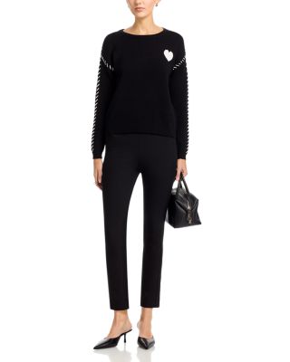 Long Sleeve Crewneck Intarsia Sweater