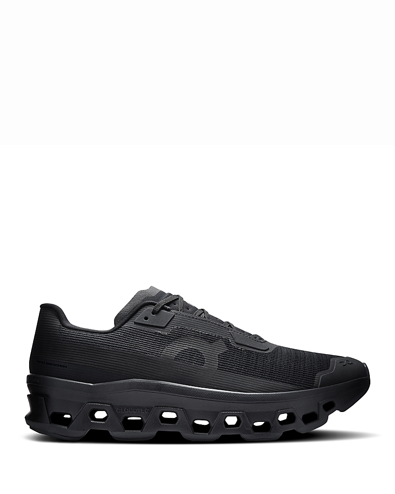 On Men's Cloudmonster Void Sneakers in Black/Black