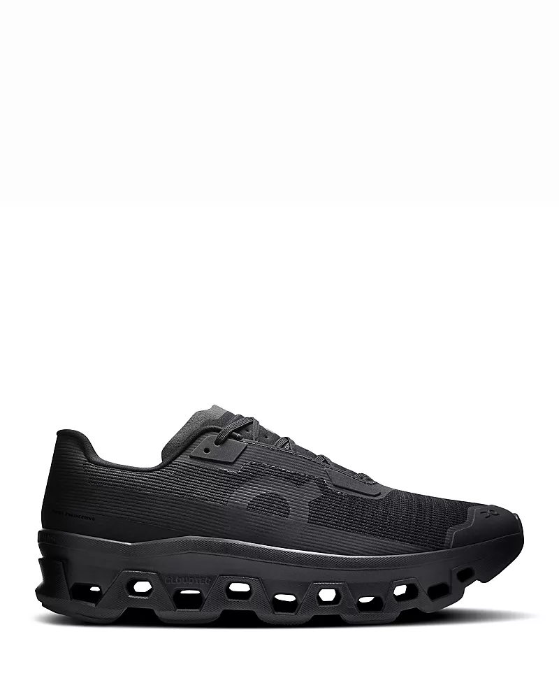 On Men's Cloudmonster Void Sneakers in Black/Black