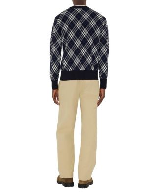 Check Wool Blend Sweater