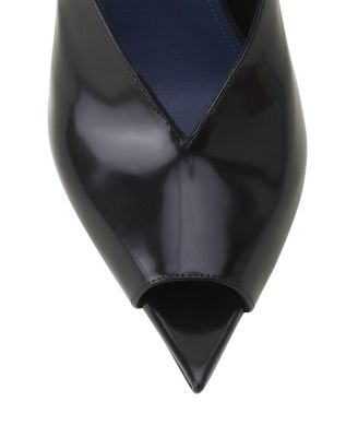 Women's Midnight Step Mule in Patent Leather