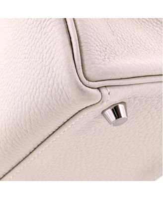 Kelly 32 Handbag Light Togo with Palladium Hardware