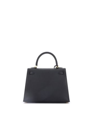 Kelly 25 Handbag Black Epsom with Gold Hardware
