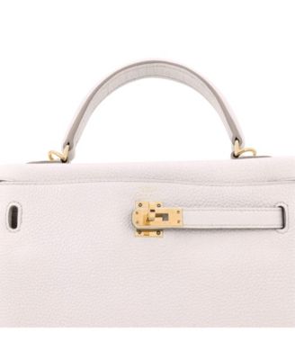 Kelly 25 Handbag Light Togo with Gold Hardware