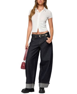  Geena Semi Sheer Button Up Shirt