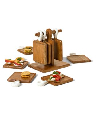  Appetizer Boards with Stand - Set of 8