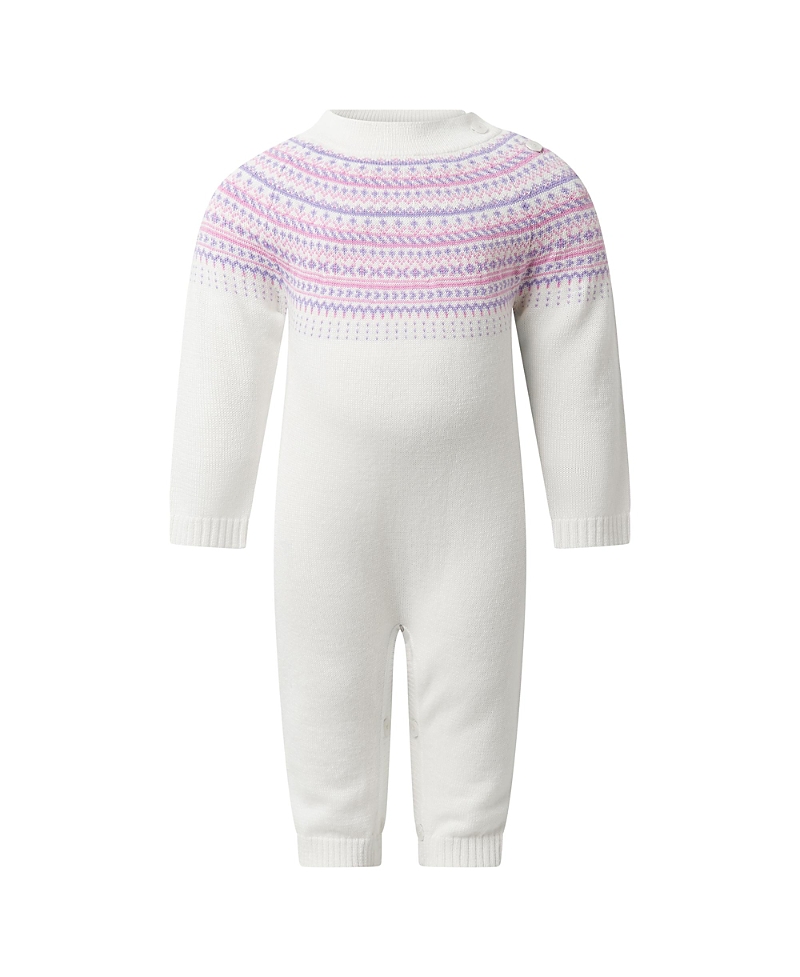 Rachel Riley Girls' Fairisle Playsuit - Baby