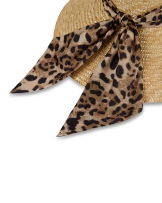 Mirabel Satin Scarf Straw Sun Hat