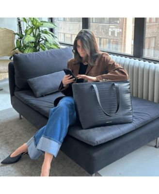 The Croc Embossed Faux Leather Tote