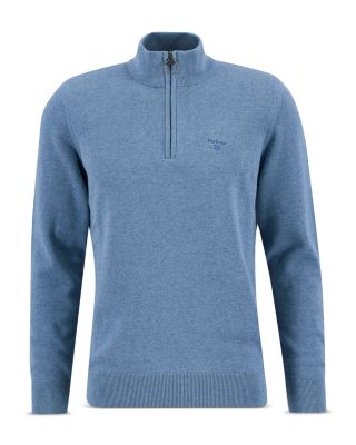 Cotton Half Zip Knitted Sweater