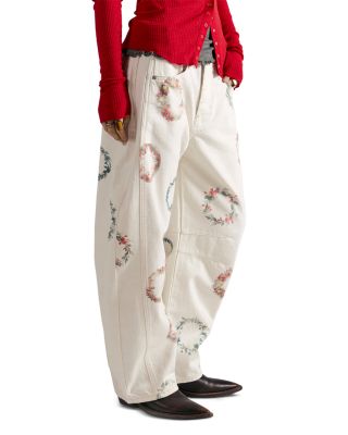 Good Luck Printed Relaxed Jeans in Watercolor