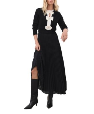  Women's Bow Detail Knit Maxi Dress