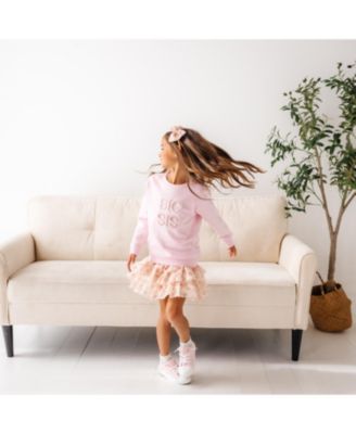 Girls&#39; Big Sis Embroidered Patch Sweatshirt - Baby, Little Kid