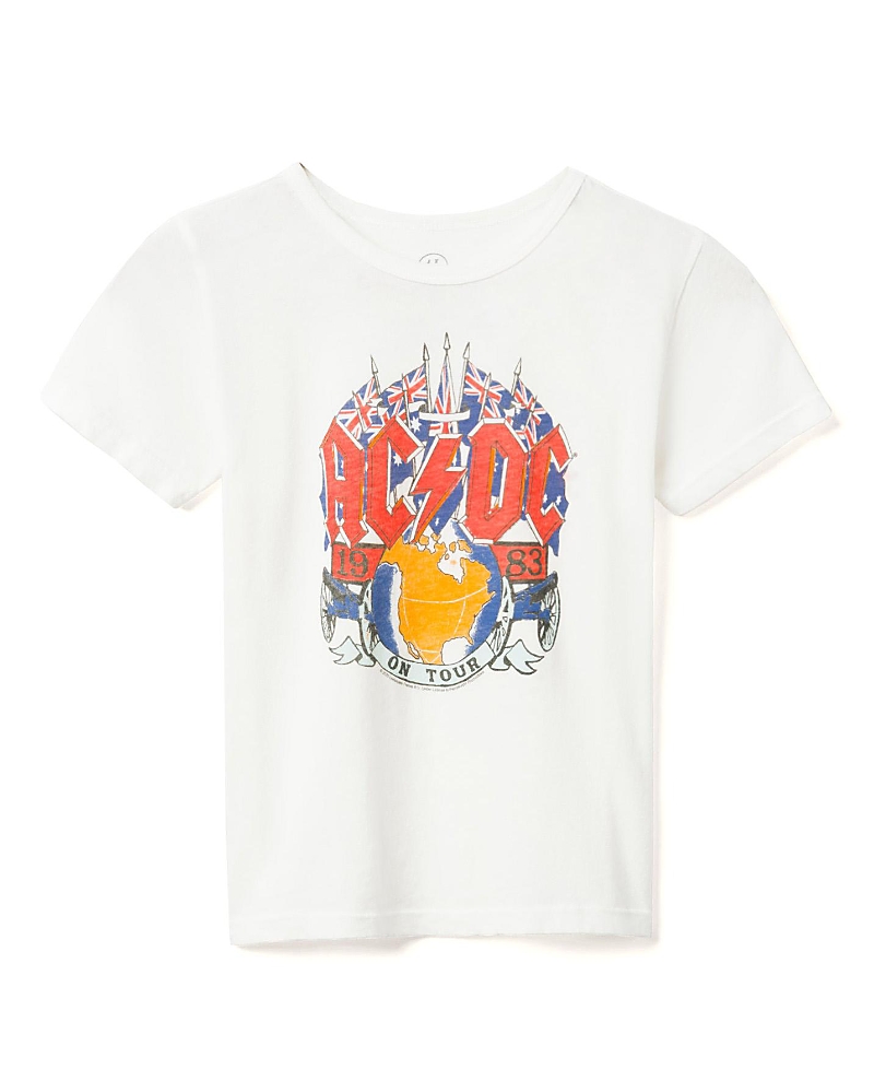 Junk Food Clothing Unisex Ac/Dc 1983 On Tour Tee - Little Kid, Big Kid