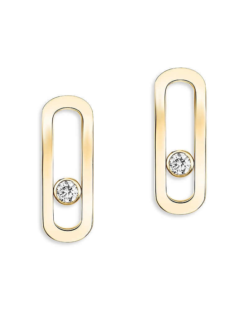 Messika 18K Gold Move Uno Diamond Oval Drop Earrings · OS