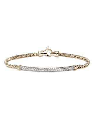 14K Yellow Gold Essentials Diamond Pav&eacute; Link Bracelet