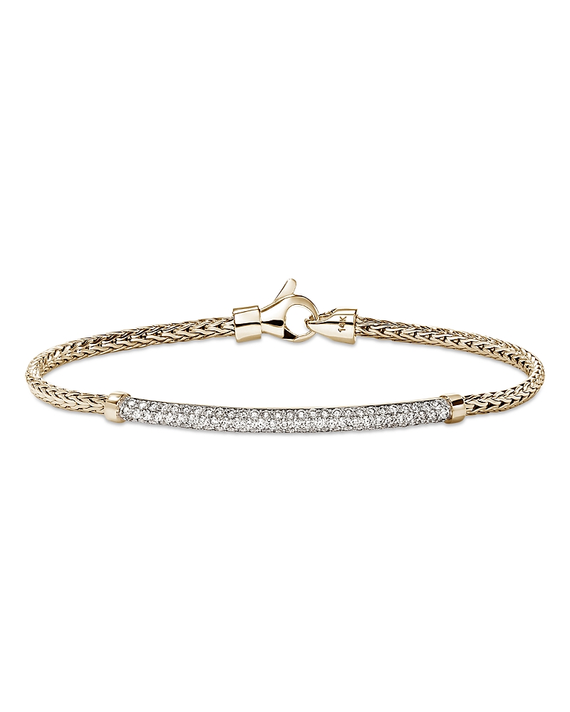 John Hardy 14K Yellow Gold Essentials Diamond Pave Link Bracelet