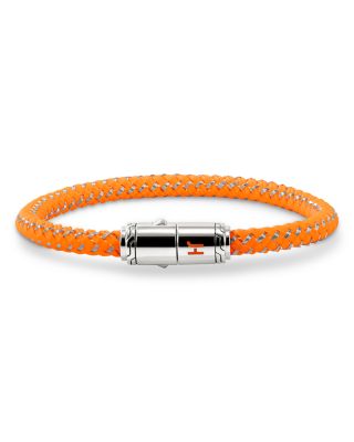John Hardy Men's Sterling Silver Orange Rubber & Stainless Steet Cord Bracelet