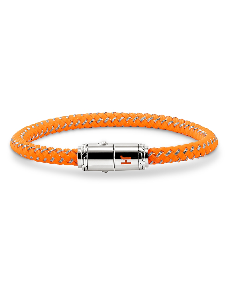 John Hardy Men's Sterling Silver Orange Rubber & Stainless Steet Cord Bracelet