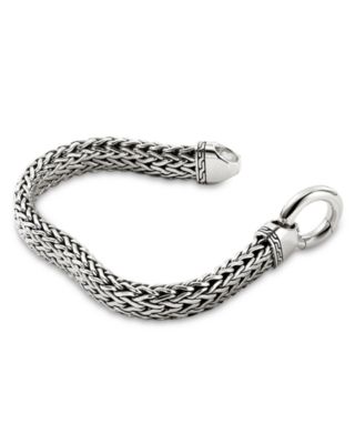 Men's Sterling Silver Icon Extension Flat Chain Bracelet