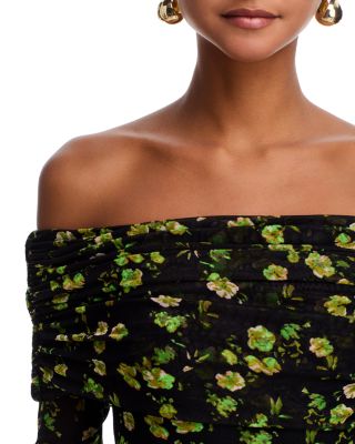 Maxine Off The Shoulder Mesh Bodysuit