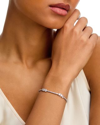 Luxe Collection Certified Lab Grown Diamond Flexible Bracelet in 14K White Gold, 4.75 tcw