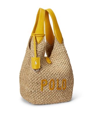 Polo Play Medium Raffia Shoulder Bag