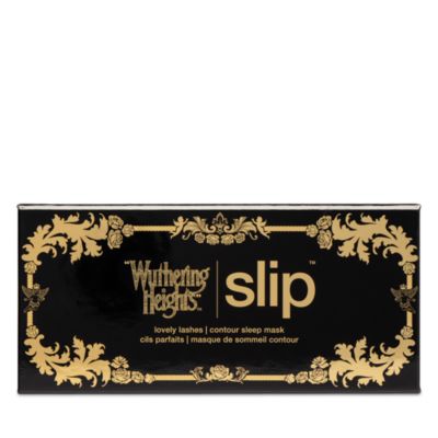 Pure Silk Embroidered Contoured Sleep Mask with Lace Trim