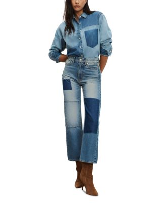 Dylan High Rise Straight Ankle Jeans in Time Lapse