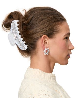 Holiday Lights Crystal Jumbo Claw Clip