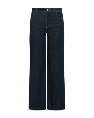 Cropped Wide Leg Jeans Cornflower Blue 