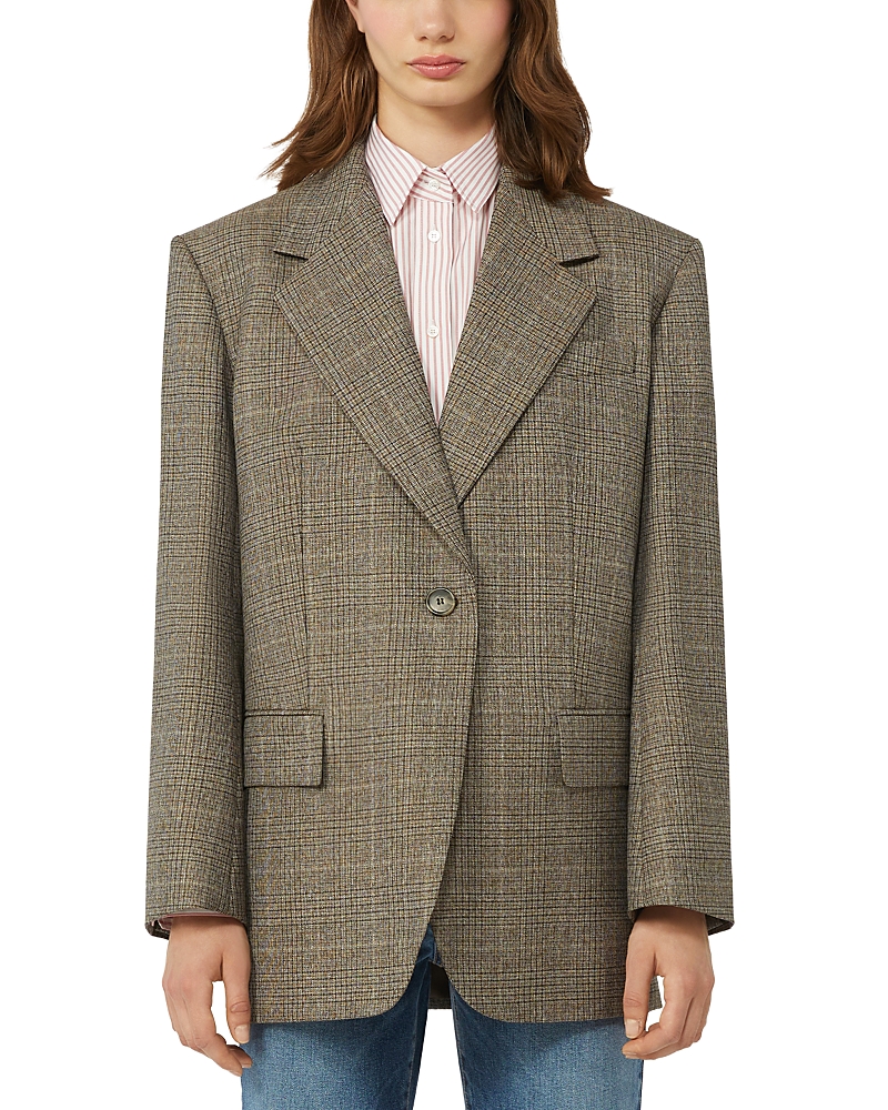 Weekend Max Mara Wkdmagma Plaid Single Breasted Blazer