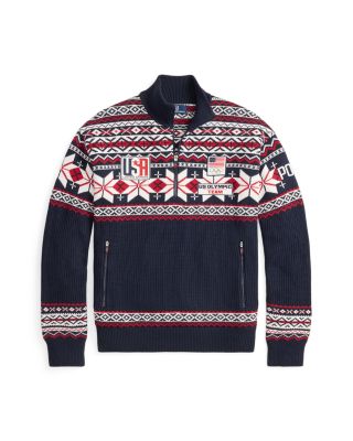 Team USA Wool Quarter Zip Sweater
