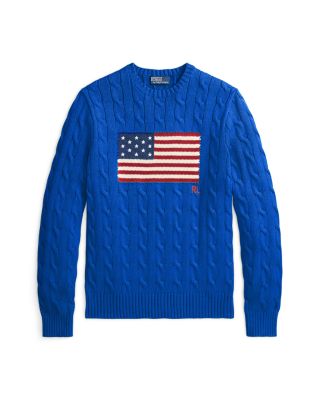 Cable Knit Flag Sweater