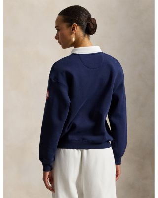 Team USA Polo Collar Fleece Pullover