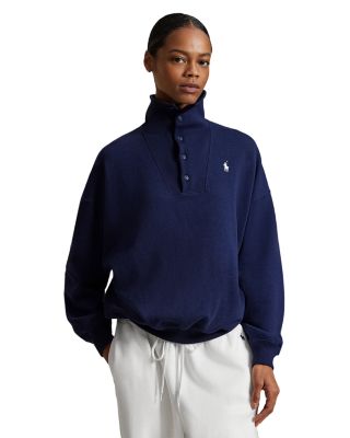 Team USA Buttoned Mock Neck Sweatshirt