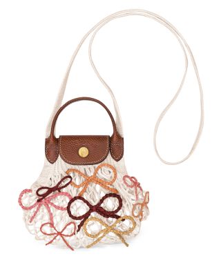 Le Pliage Filet Raffia Mini Mesh Bag
