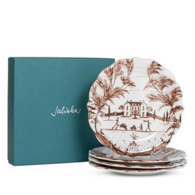 Country Estate Harvest Party Plate Assorted Set of 4