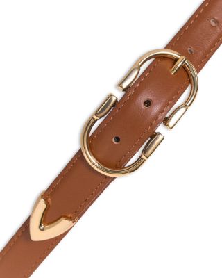 Women's Double Buckle Leather Belt