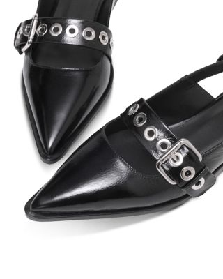 Women's Leather Slingback Flats